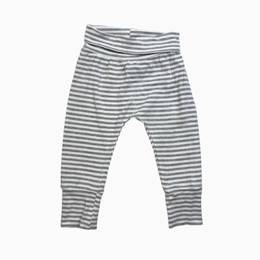 Pantalon à rayures grises en rayonne de bambou 0-3M