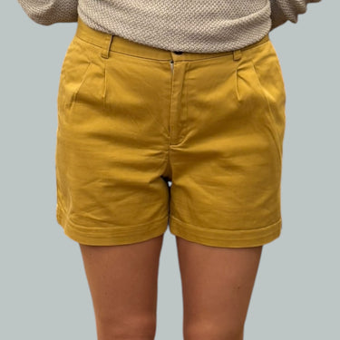 Short ocre en coton spandex pour femmes 29