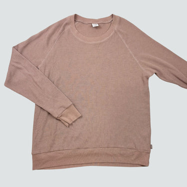 Chandail vieux-mauve en coton gaufré pour femme L