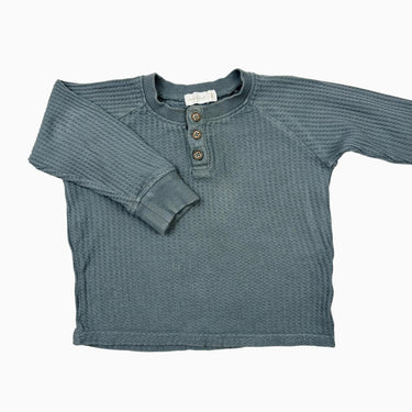 Chandail aquamarine en coton gaufré 2Y