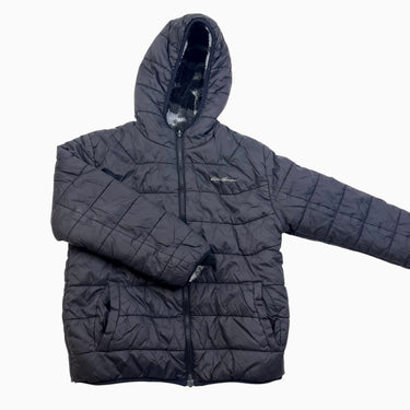 Manteau noir réversible en peluche 8-9Y