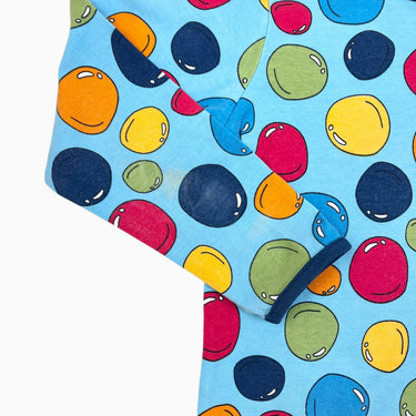 Chandail bleu 'boules de bowling' 110CM 5Y