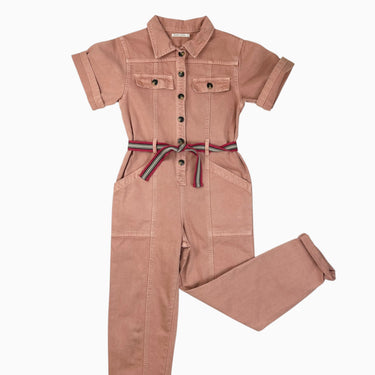 Combi en denim rose 12Y