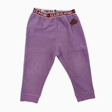 Jogging en polar mauve à taille élastique 18-24M
