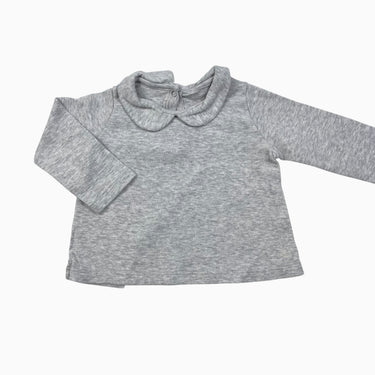 Haut col claudine gris 12M