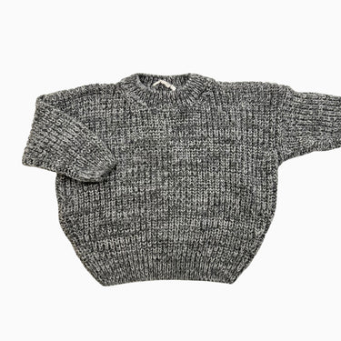 Pull charcoal chiné en tricot de coton M fit 2-3Y