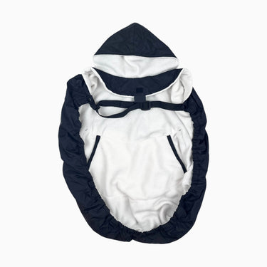 Housse noire pour poussette et siège d'auto doublé en polar