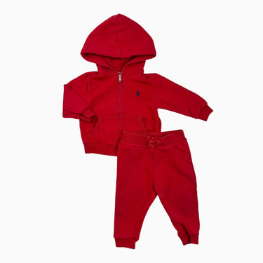 Ensemble veste et jogger rouge 12M