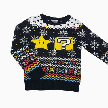 Pull noir 'étoile' en tricot 6Y