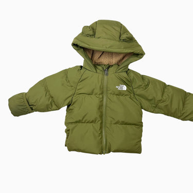 Manteau 'puffer' olive doublé en duvet 6-12M