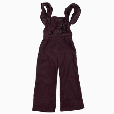 Salopette chocolat en corduroy brossé 6Y