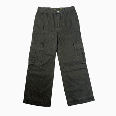 Pantalon vert khaki avec rayures en coton avec poches cargos 6Y (fit grand)