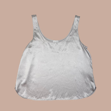 Camisole champagne en soie pour femmes L