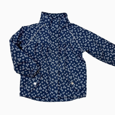 Manteau mi-saison marine à fleurs 110 (5Y)
