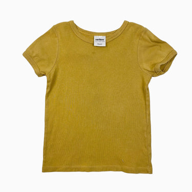 T-shirt jaune en coton bio M 4-5Y