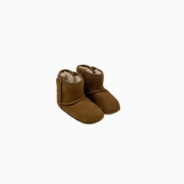 Bottes marrons doublées à velcro 4-5US