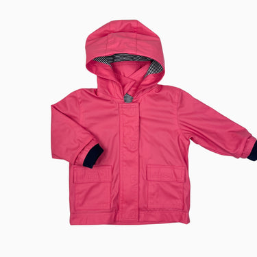 Manteau style ciré rose melon 6M