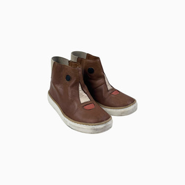 Bottines marrons 'animal' en cuir 30EU
