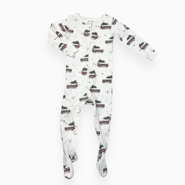 Pyjama blanc en coton à imprimé voitures festives 24M