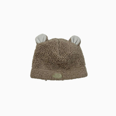 Tuque 'ourson' taupe en sherpa 6-12M