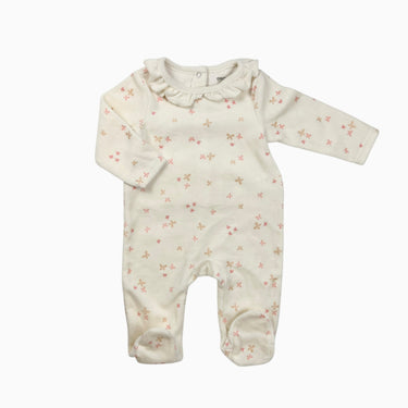 Pyjama vanille 'papillons' en velours 6M