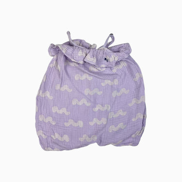 Barboteuses lilas 'nuages' en mousseline 9M