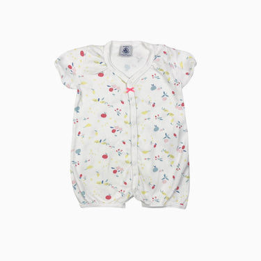 Combi short blanche 'fruits' 3M