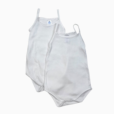 Duo de cache-couches cami blanc fait en Italie 3-6M
