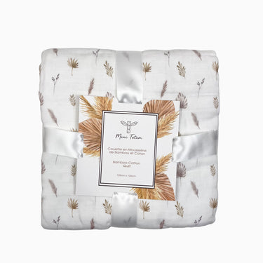 Couverture 'couette' imprimé moisson en rayonne de bambou et bambou 120X120