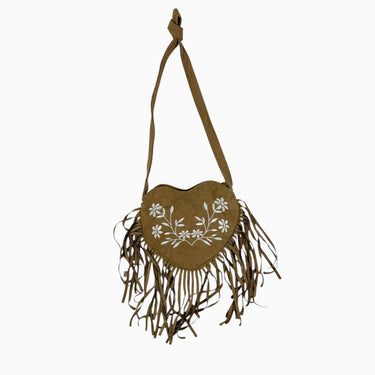 Sac bandoulière 'coeur' en suède