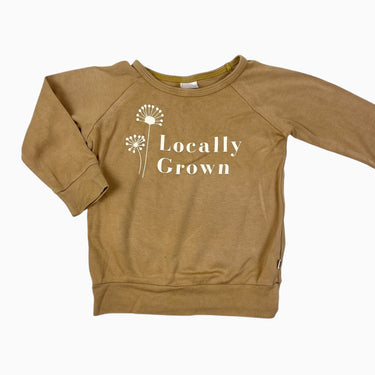 Chandail ocre 'Locally Grown' en rayonne de bambou 1-2Y
