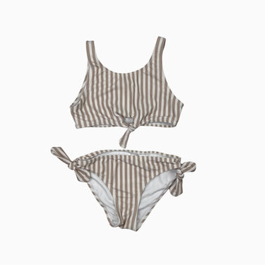Bikini vanille à rayures 6-7Y