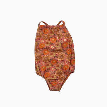 Maillot orange fleuri 3-4Y