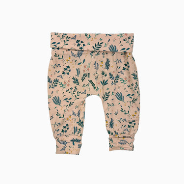 Pantalon rose fleuri 6-9M