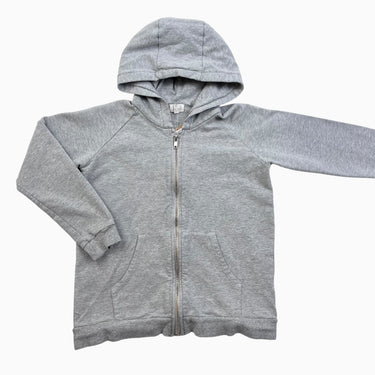 Veste à capuchon grise en coton bio 6-7Y