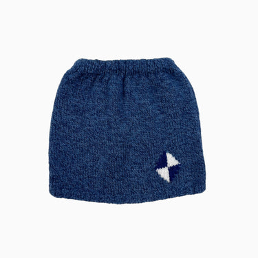 Jupe bleue en tricot fait main 18-24M