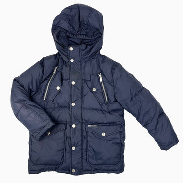 Manteau d'hiver marine en polyamide et duvet de canard 10Y