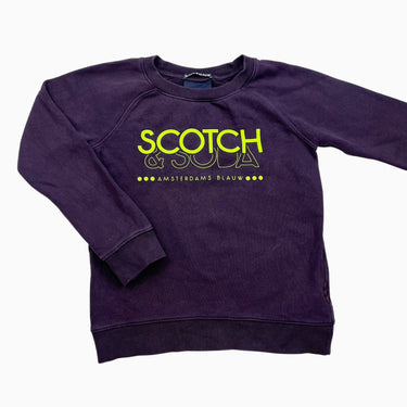 Pull aubergine et vert lime 'Scotch & Soda' 8-9Y