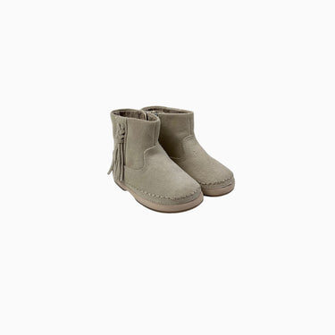Bottines sable avec franges et zip latéral 21EU