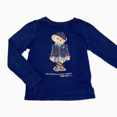 Chandail marine avec ourson emblématique 7Y