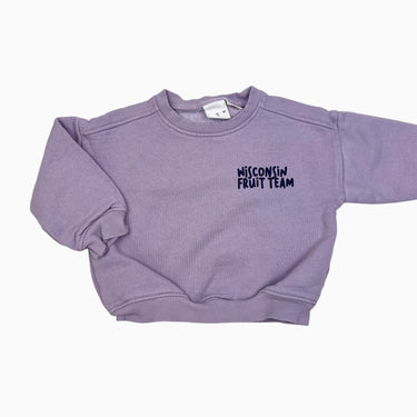 Pull mauve 'Wisconsin Fruit team' 12-18M