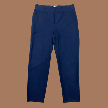 Pantalon marine en coton pour femmes M