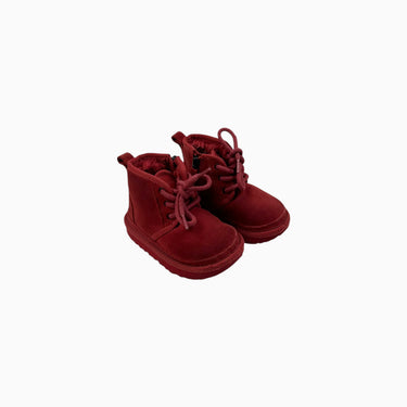 Bottines rouges doublées à lacet 7US