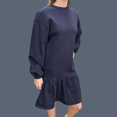 Robe marine 'Flounce' en coton pour femmes XS