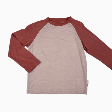 Chandail rose et terracotta en lyocell et laine de mérinos 4Y