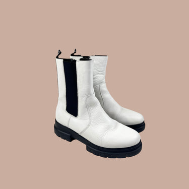 Bottes en cuir ivoire pour femmes 40EU