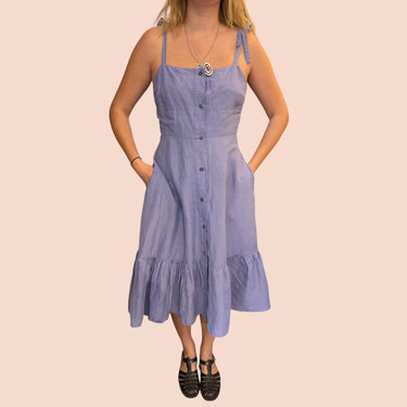 Robe mauve en lin et soie pour femmes 6US