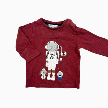 Chandail lie de vin 'Space is Ace' 12M