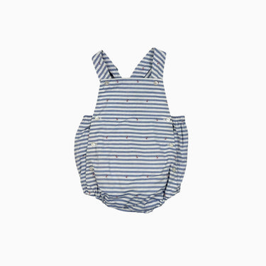 Barboteuse à rayures 'ancres marines' 12M