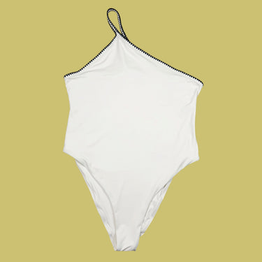 Maillot blanc avec détails noirs pour femmes XL